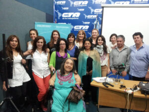 Equipo del Observatorio de la Discriminación en Radio y TV, presentación del Monitoreo de la Discapacidad en TV, 2014.